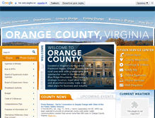 Tablet Screenshot of orangecountyva.gov